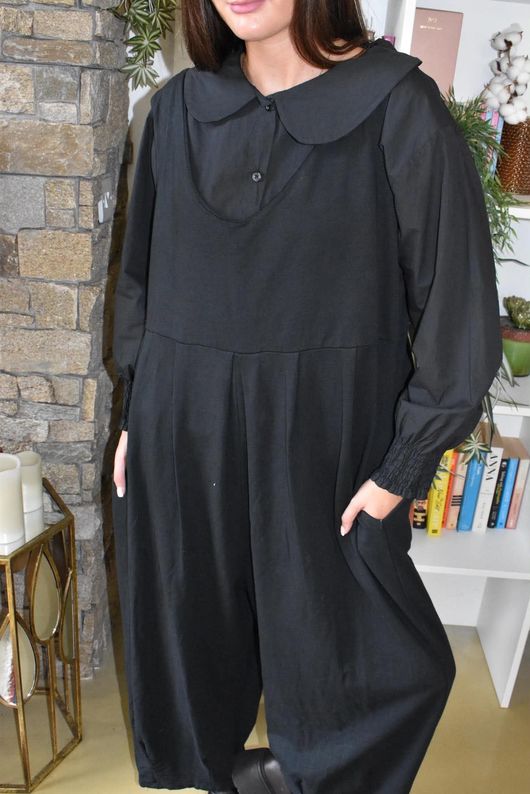 Paloma Tela Peter Pan Blouse Black